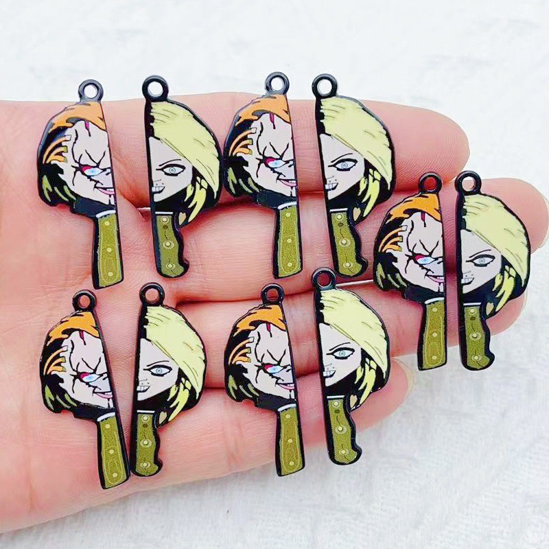 Jewelry Making Party - 10 ชิ้น จี้อะคริลิกการ์ตูนคู่รักตลก ลายหน้าเดียว สำหรับทำเครื่องประดับ DIY