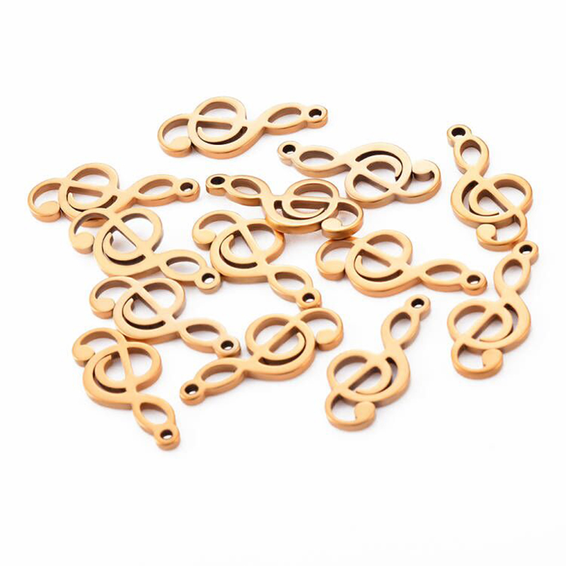 Jewelry Making Notes - 10pcs Charms Musical Note จี้สแตนเลสเครื่องประดับทําสร้อยคอต่างหูผลการค้นหาอุปกรณ์เสริม DIY