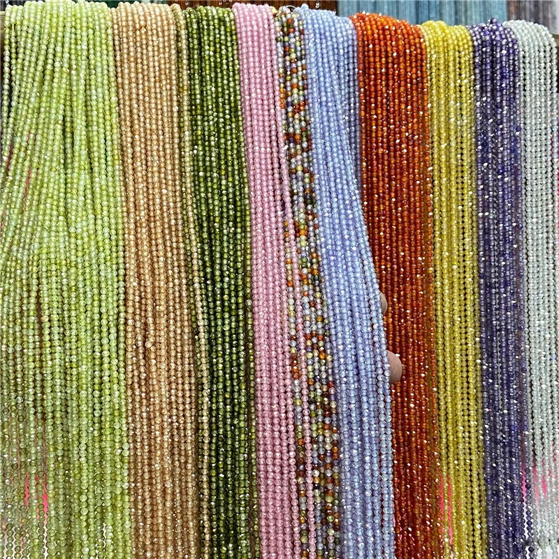 Seed Bead Tube - ลูกปัดเพทายธรรมชาติทรงเหลี่ยมขนาด 2 มม./3 มม./4 มม. สำหรับทำสร้อยข้อมือ