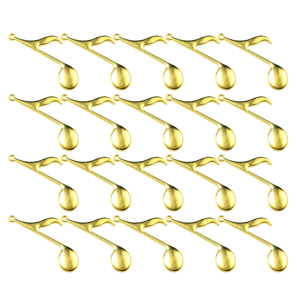 Jewelry Making Notes - จี้โลหะรูปโน้ตดนตรี 20 ชิ้น เหมาะสำหรับทำเครื่องประดับ DIY เช่น