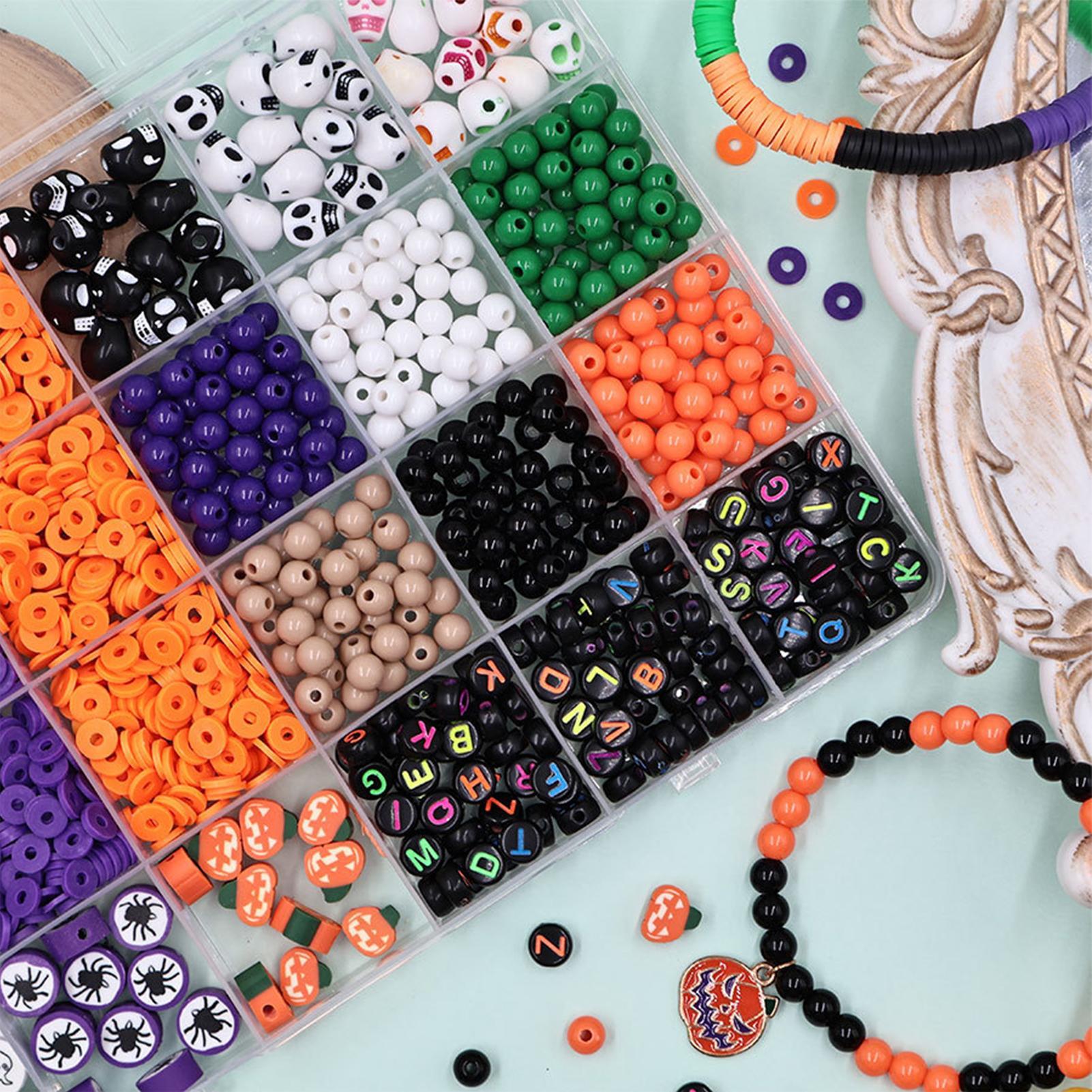 Jewelry Making For Beginners - ชุดทำสร้อยข้อมือฮาโลวีน ชุดเครื่องมือทำเครื่องประดับสร้อยข้อมือธีมเทศกาลน่ารักแปลกตา สำหรับผู้เริ่มต้น ผู้หญิง สาวๆ