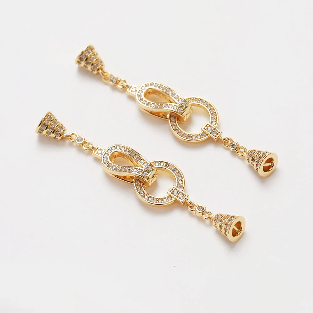 1PCS Cz Pave สร้อยคอตัวเชื่อมต - Jewelry Making Hand Tools บทวิจารณ์และราคา
