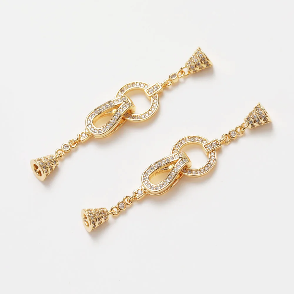 1PCS Cz Pave สร้อยคอตัวเชื่อมต - Jewelry Making Hand Tools บทวิจารณ์และราคา