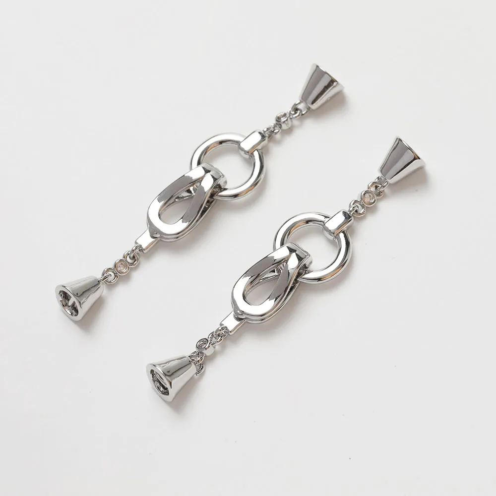 1PCS Cz Pave สร้อยคอตัวเชื่อมต - Jewelry Making Hand Tools บทวิจารณ์และราคา