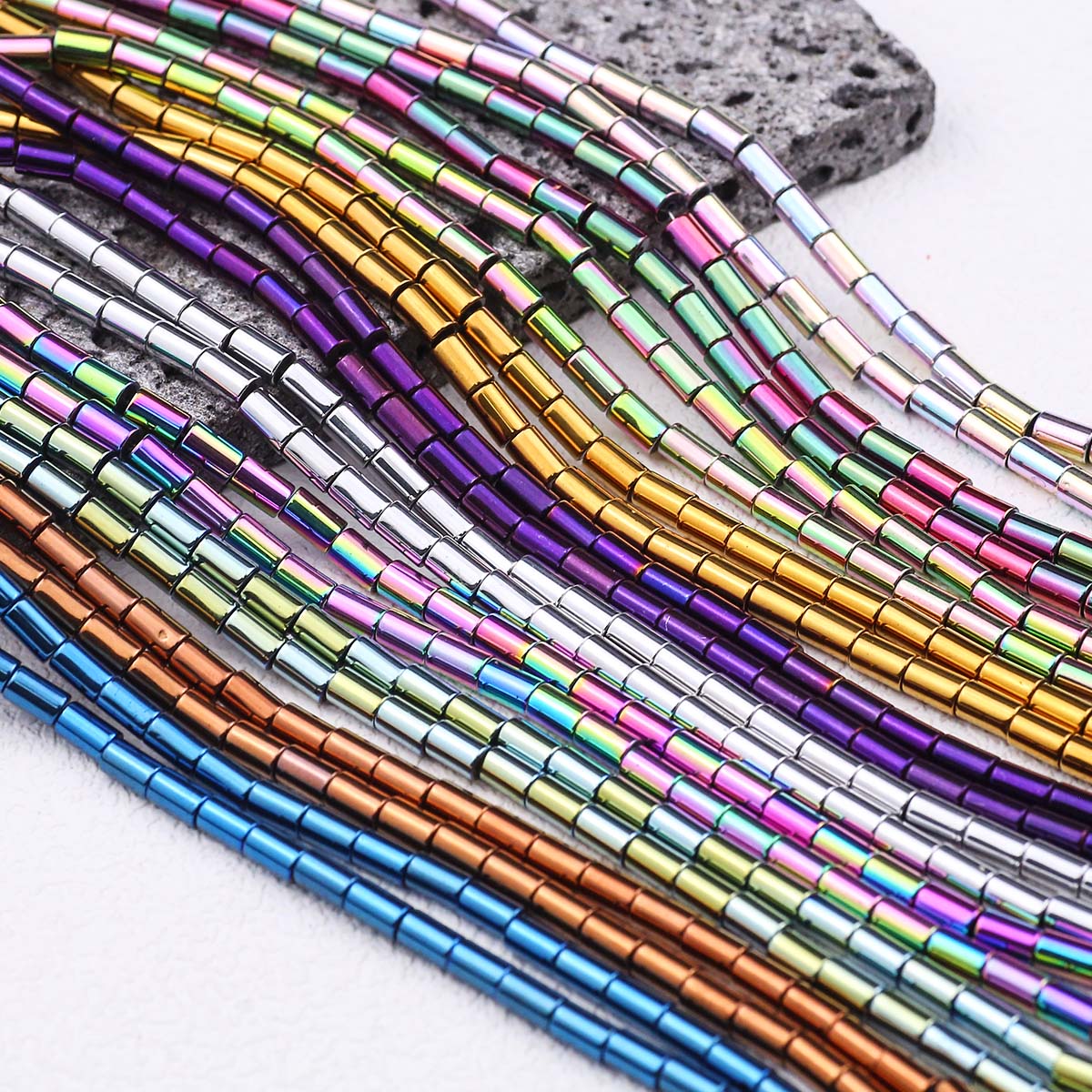 สีทองชุบท่อตรงฮีมาไทต์ทรงกระบอ - Seed Bead Tube บทวิจารณ์และราคา