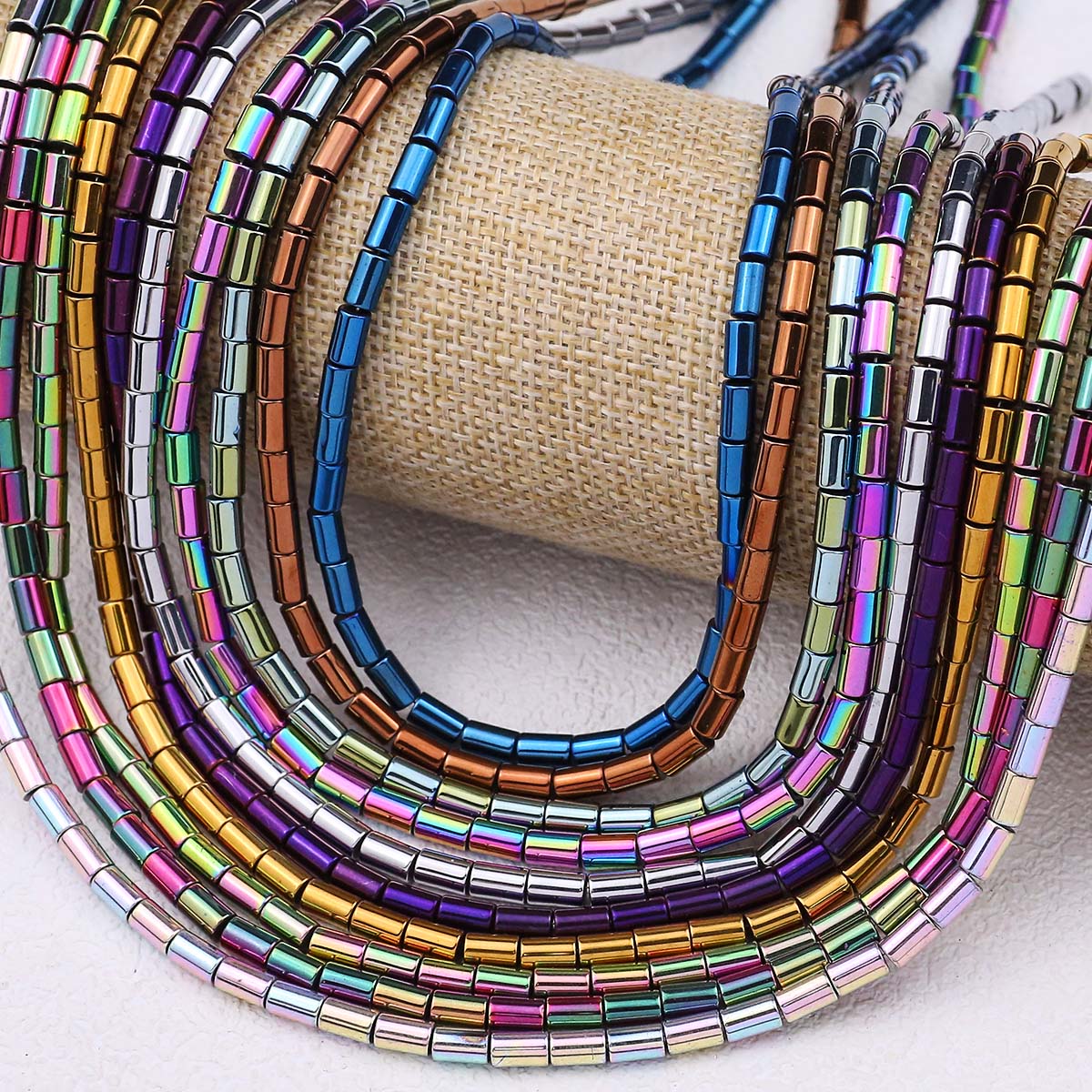 สีทองชุบท่อตรงฮีมาไทต์ทรงกระบอ - Seed Bead Tube บทวิจารณ์และราคา