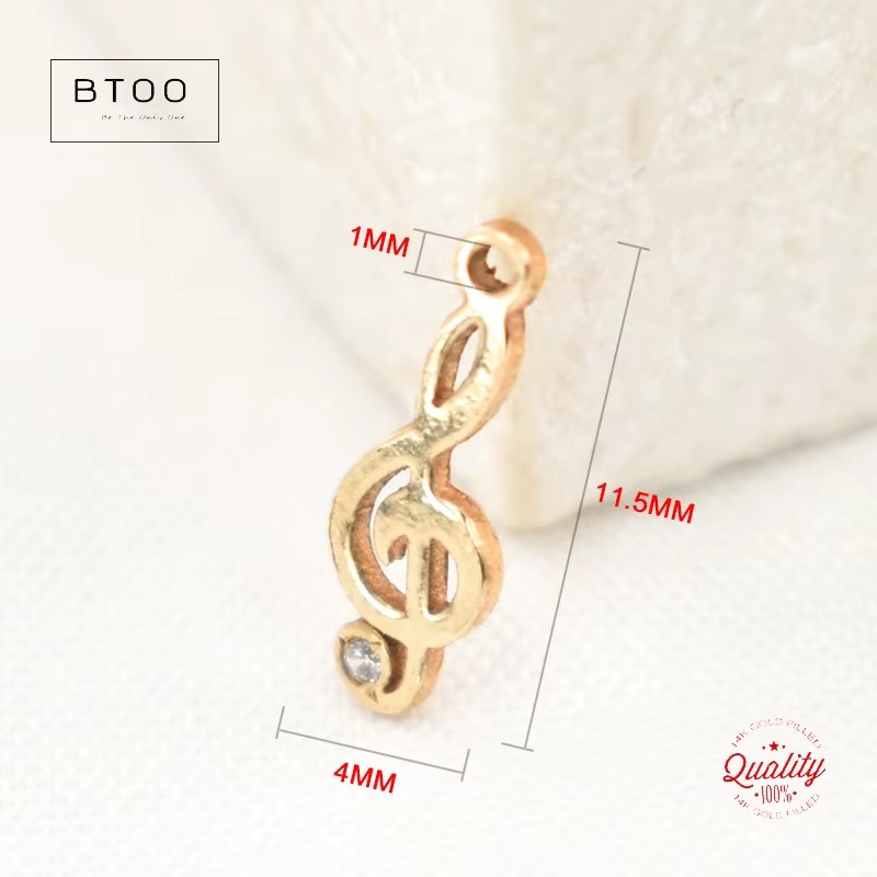 14K Gold Filled Musical Note C - Jewelry Making Notes บทวิจารณ์และราคา