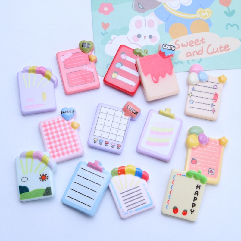 10pcs น่ารักเครื่องเขียนเรซิ่น - Jewelry Making Notes บทวิจารณ์และราคา