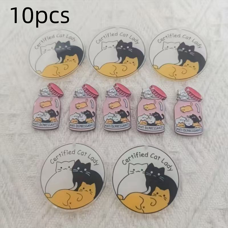 จี้อะคริลิคแมวน่ารัก 10 ชิ้น,  - Jewelry Making Party บทวิจารณ์และราคา