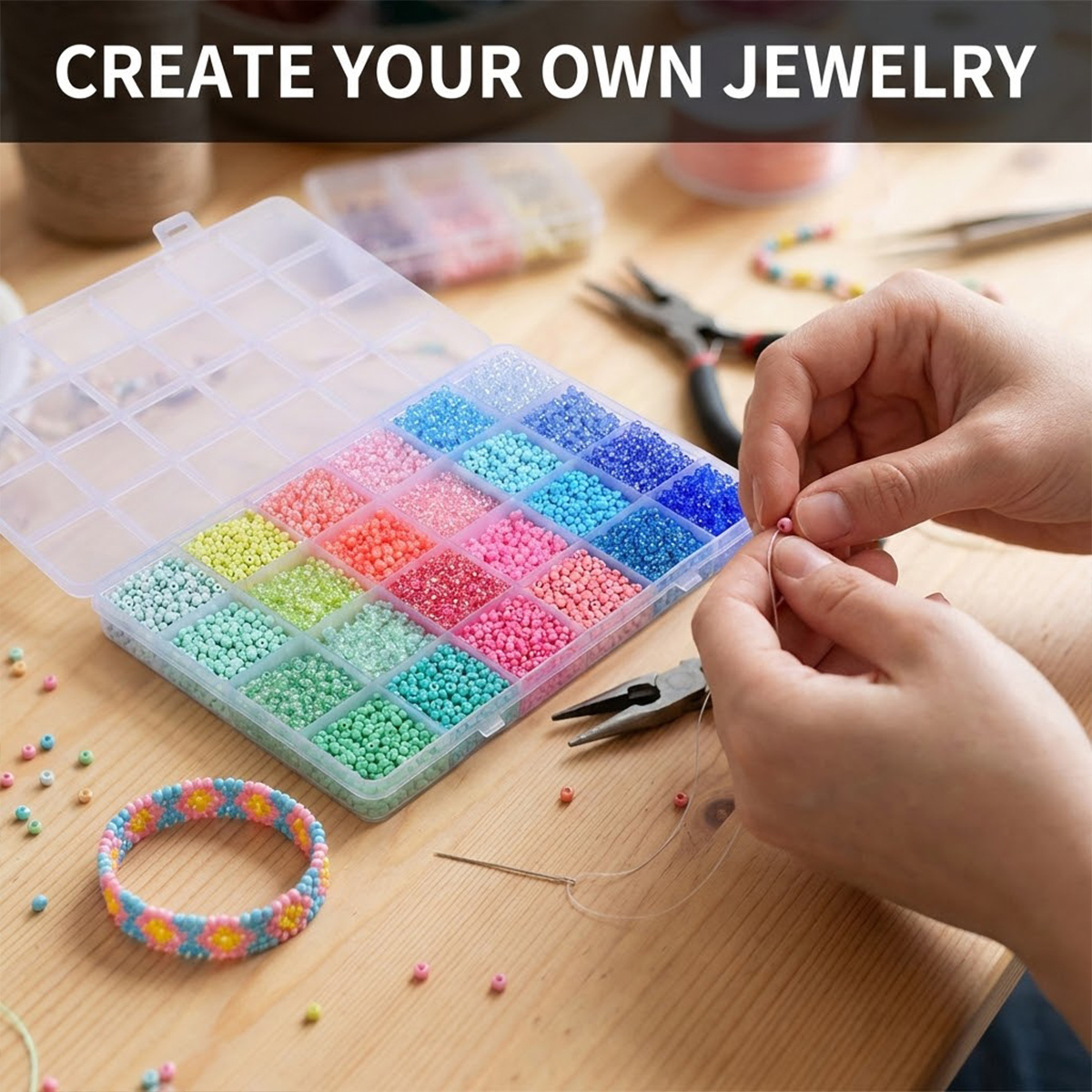 ชุดลูกปัดแก้ว Seed Beads ขนาด  - Jewelry Making Online บทวิจารณ์และราคา