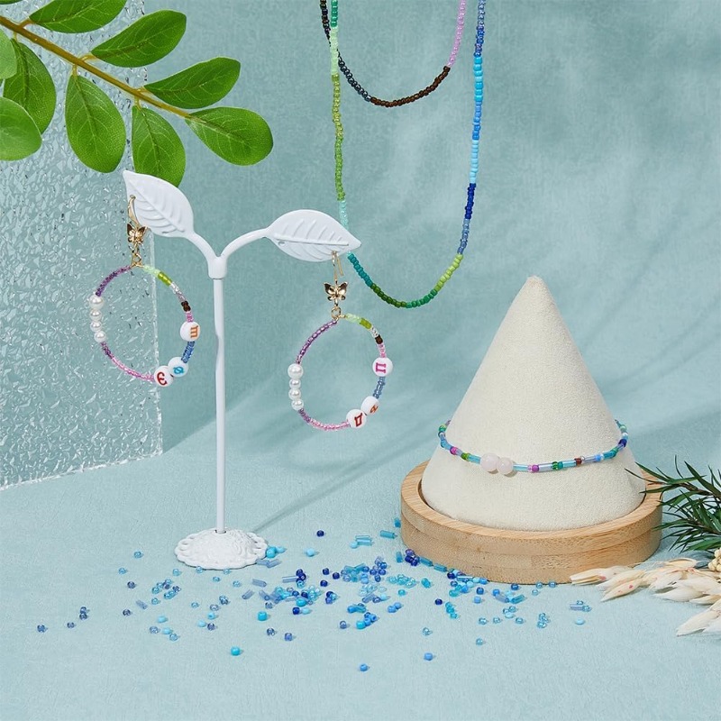 15000 ชิ้น 15 รูปแบบลูกปัดสีฟ้ - Seed Bead Tube บทวิจารณ์และราคา