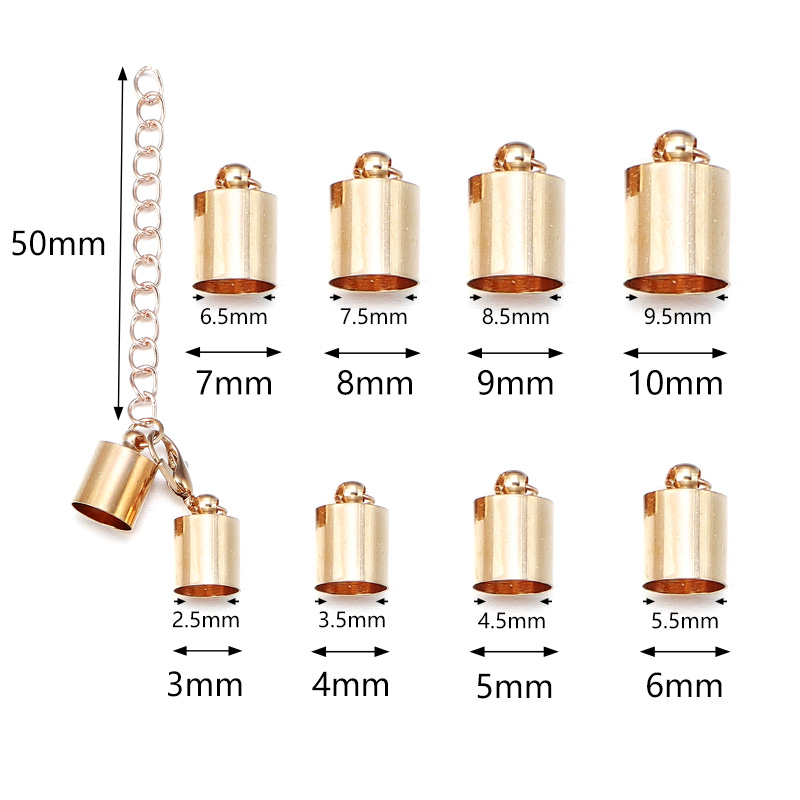 ฝาครอบสายหนัง 10 ชุดพร้อมตัวล็ - Jewelry Making Brass บทวิจารณ์และราคา