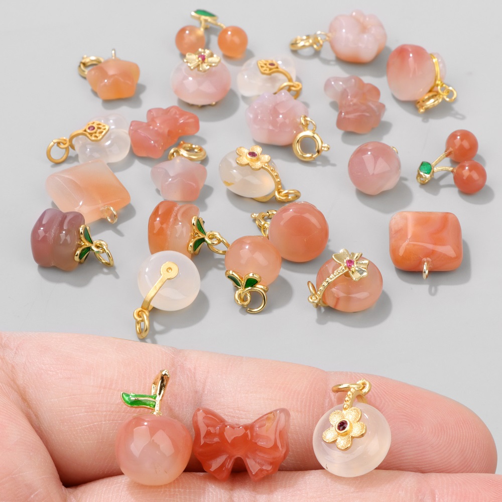 2ชิ้นอัญมณีหินธรรมชาติจี้โมรา  - Jewelry Making Gemstones บทวิจารณ์และราคา