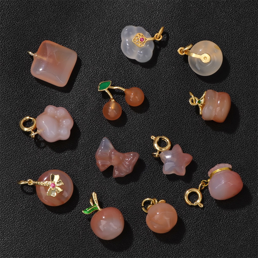 2ชิ้นอัญมณีหินธรรมชาติจี้โมรา  - Jewelry Making Gemstones บทวิจารณ์และราคา