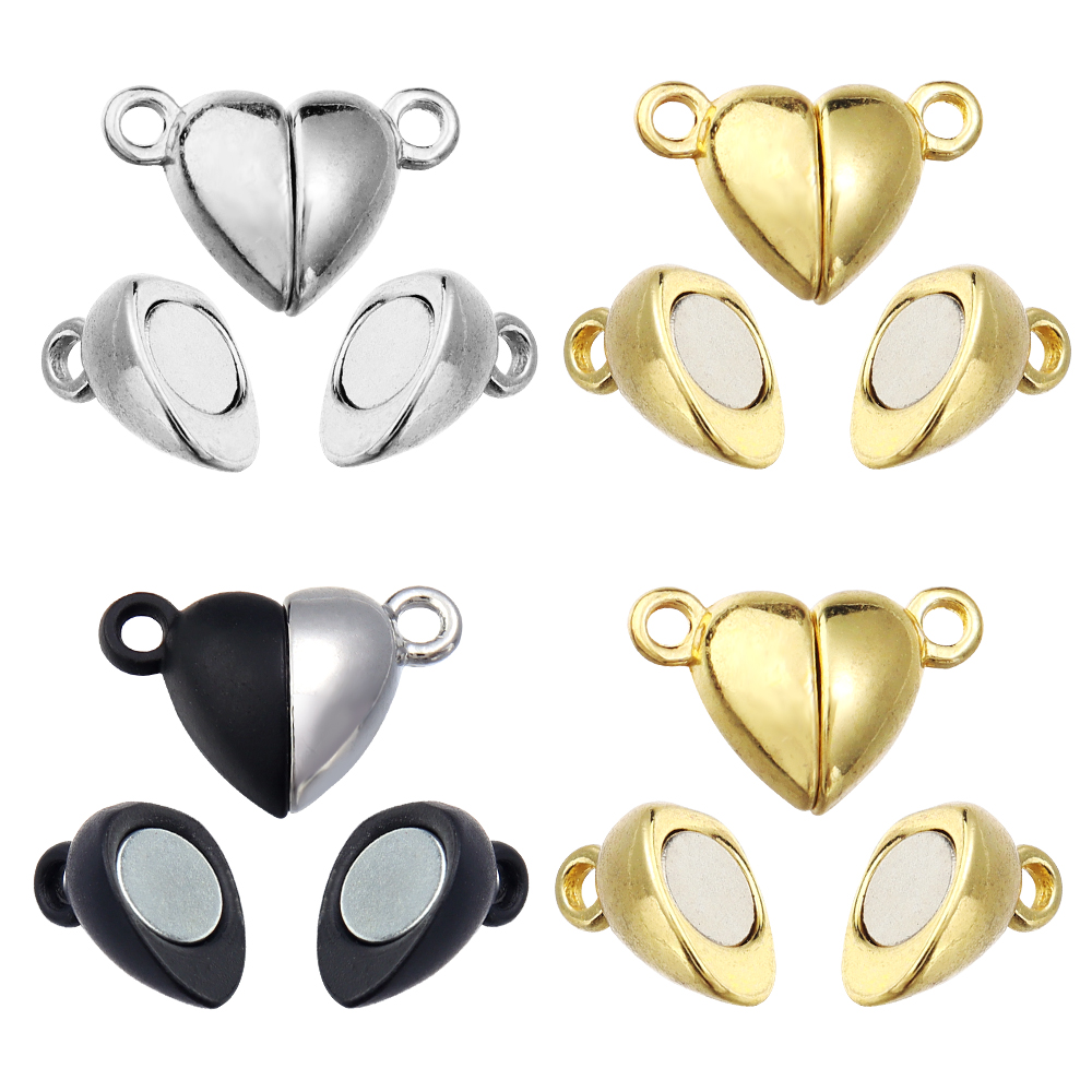ตัวล็อคแม่เหล็กรูปหัวใจโลหะผสม - Jewelry Making Brass บทวิจารณ์และราคา