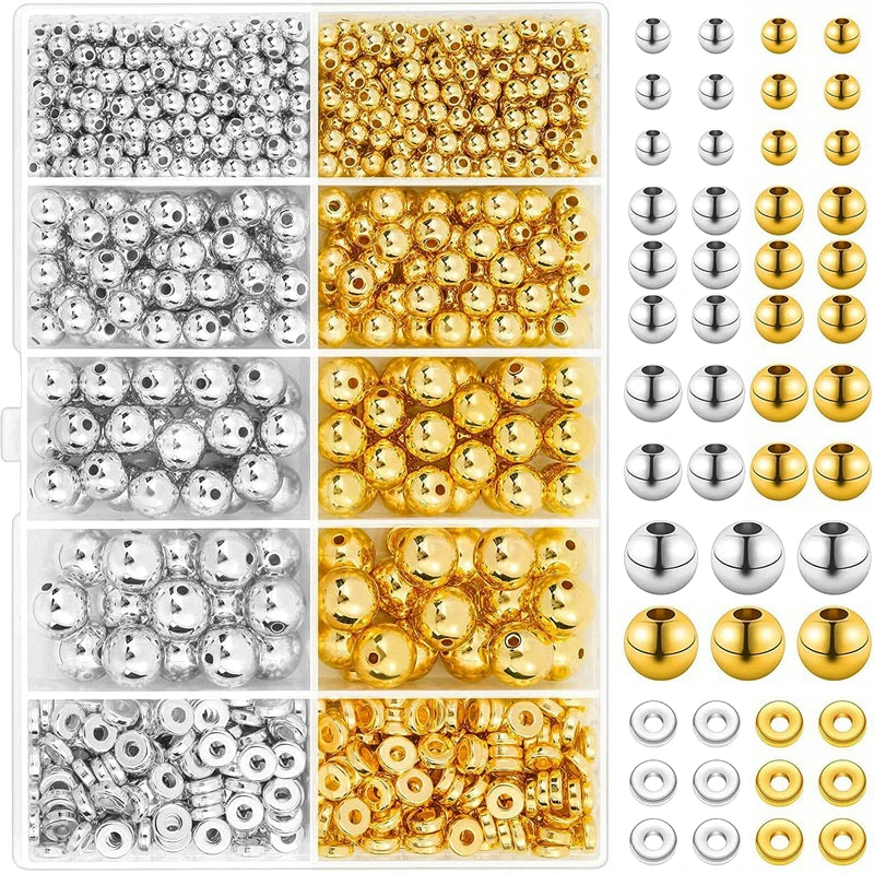 1000pcs Golden Spacer ลูกปัดชุ - Jewelry Making Online บทวิจารณ์และราคา