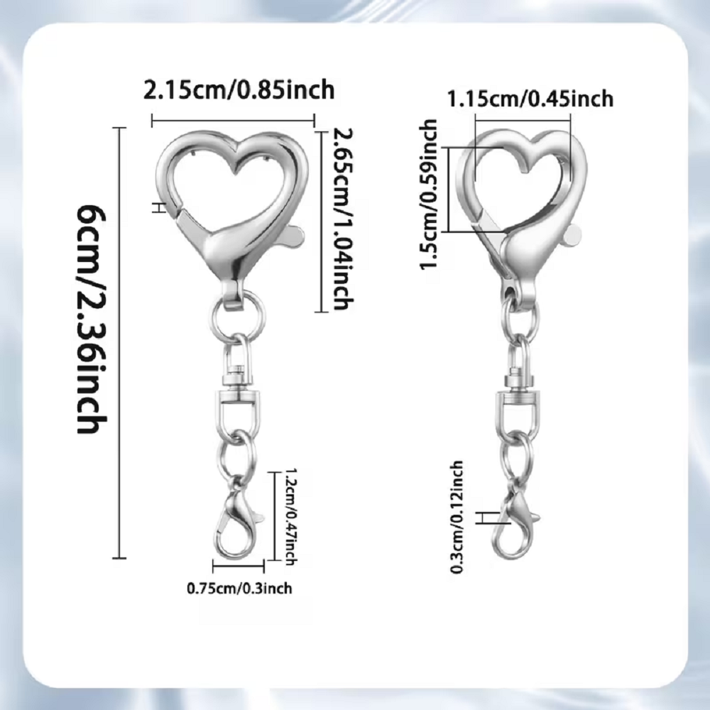 ตะขอเกี่ยวรูปหัวใจแบบหมุนได้ 5 - Jewelry Making Materials บทวิจารณ์และราคา
