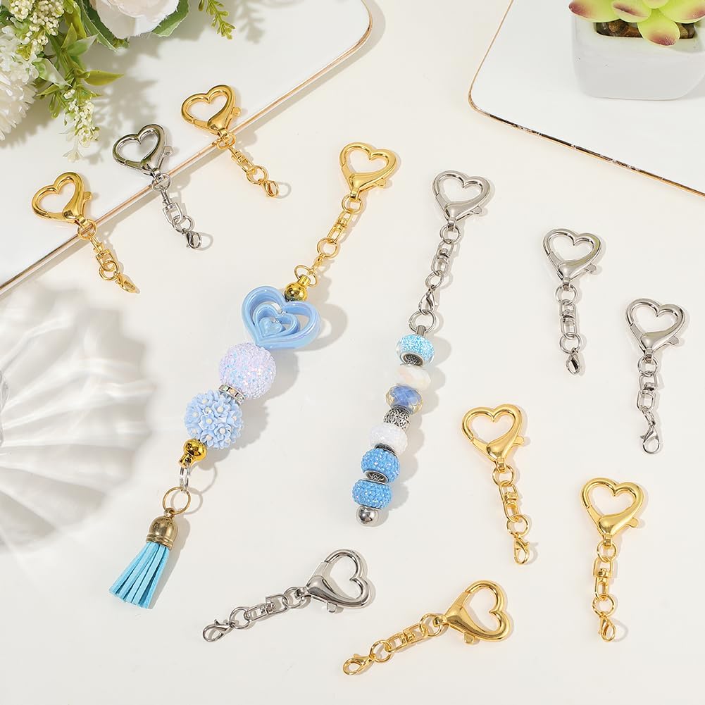 ตะขอเกี่ยวรูปหัวใจแบบหมุนได้ 5 - Jewelry Making Materials บทวิจารณ์และราคา