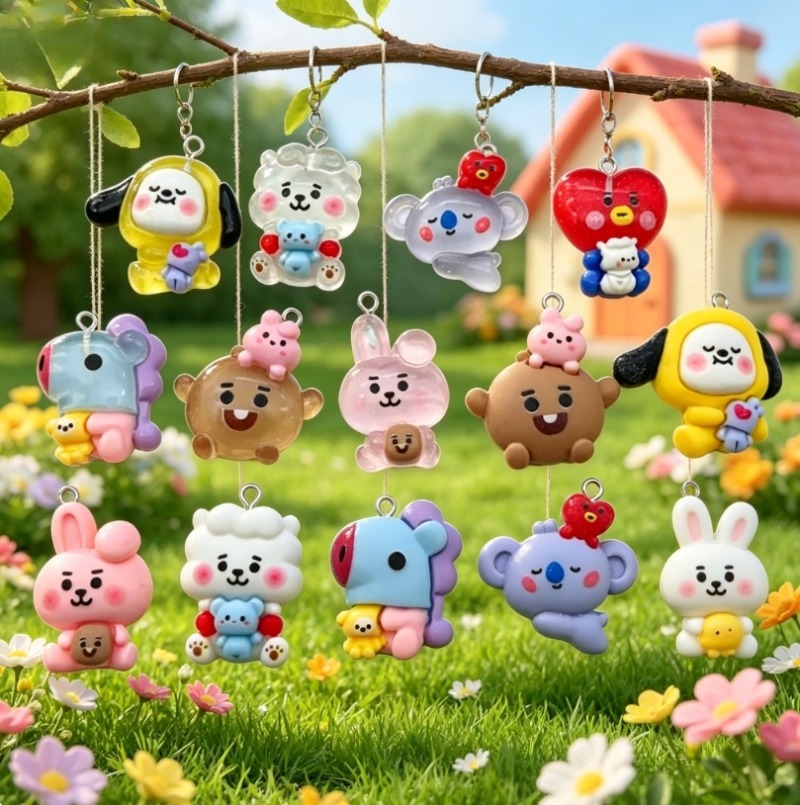 ชุด 7 ชิ้น BT21 ชาร์มการ์ตูนเร - Jewelry Making Brass บทวิจารณ์และราคา