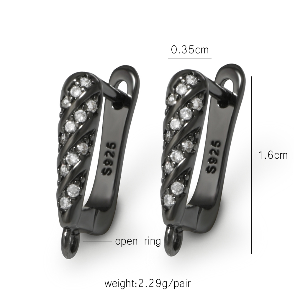 YANASI ต่างหูทองเหลืองสีดำ 1 ค - Jewelry Making Brass บทวิจารณ์และราคา