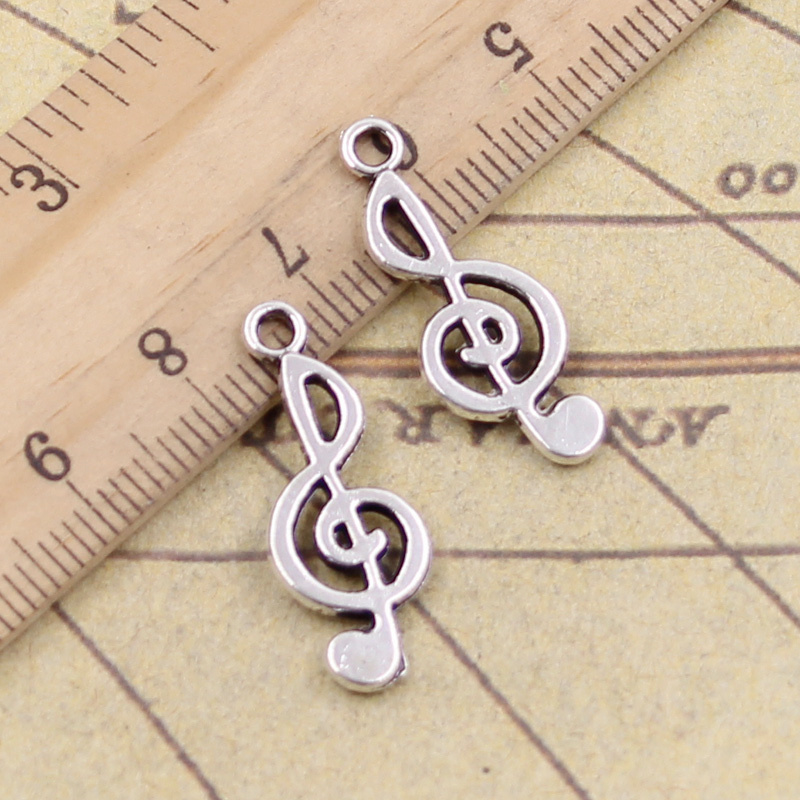 40ชิ้นเสน่ห์โน้ตดนตรี26X10มิลล - Jewelry Making Notes บทวิจารณ์และราคา