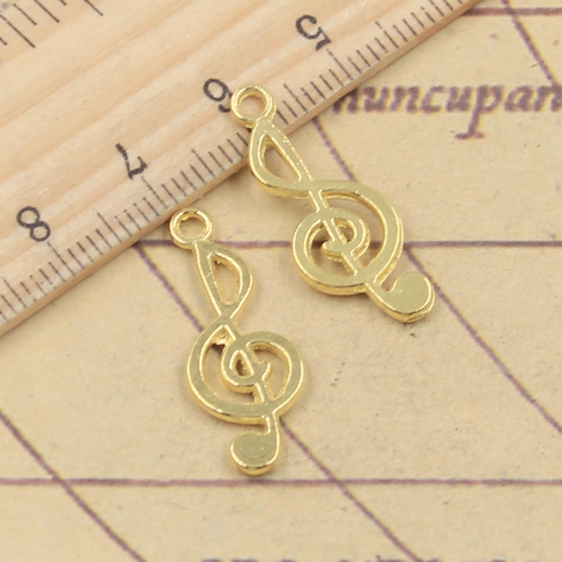 40ชิ้นเสน่ห์โน้ตดนตรี26X10มิลล - Jewelry Making Notes บทวิจารณ์และราคา