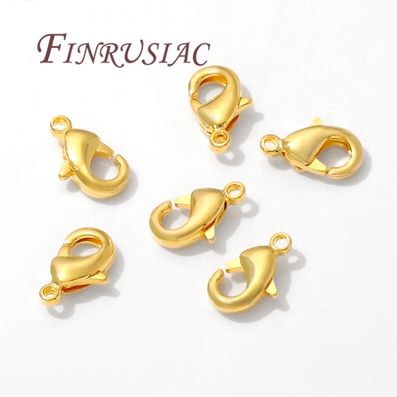 10mm 12mm 18K Gold Plated Clas - Jewelry Making Brass บทวิจารณ์และราคา