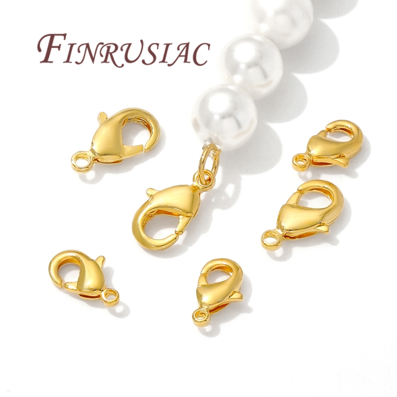 10mm 12mm 18K Gold Plated Clas - Jewelry Making Brass บทวิจารณ์และราคา
