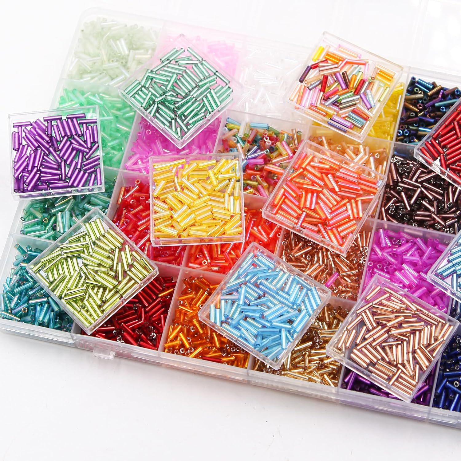 ประมาณ 6720 ชิ้น/กล่อง ลูกปัดห - Seed Bead Tube บทวิจารณ์และราคา