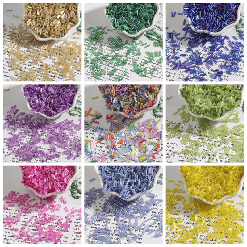ลูกปัดคริสตัลรูปทรงข้าว 2x7 มม - Seed Bead Tube บทวิจารณ์และราคา