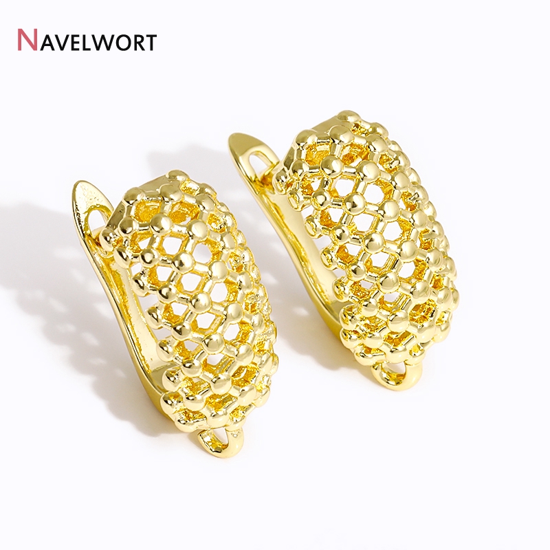 ตะขอเกี่ยวต่างหูแบบกลวงชุบทอง  - Jewelry Making Brass บทวิจารณ์และราคา
