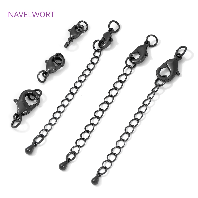 สีดำทองเหลืองก้ามปู&ตัวต่อโซ่, - Jewelry Making Brass บทวิจารณ์และราคา