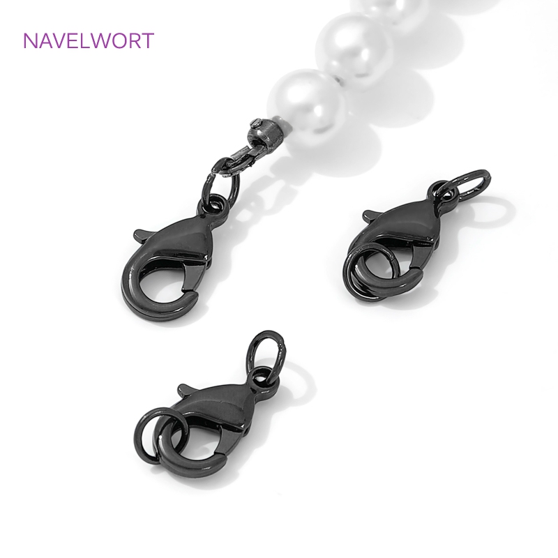 สีดำทองเหลืองก้ามปู&ตัวต่อโซ่, - Jewelry Making Brass บทวิจารณ์และราคา