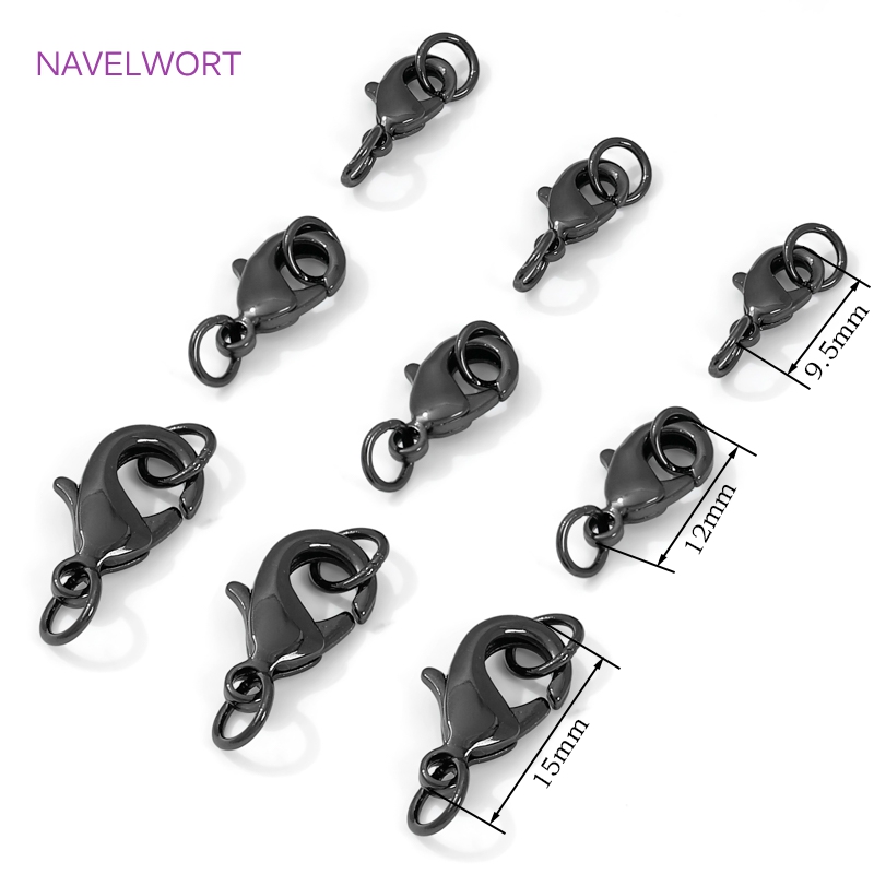 สีดำทองเหลืองก้ามปู&ตัวต่อโซ่, - Jewelry Making Brass บทวิจารณ์และราคา